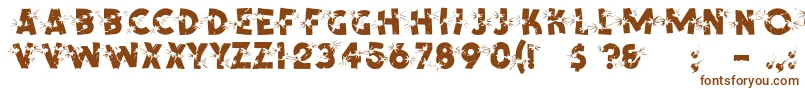 ShrapnelRegular-fontti – ruskeat fontit valkoisella taustalla