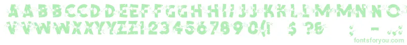 ShrapnelRegular Font – Green Fonts on White Background