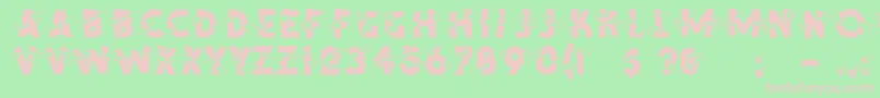 Шрифт ShrapnelRegular – розовые шрифты на зелёном фоне