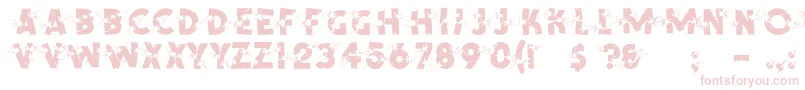 Fonte ShrapnelRegular – fontes rosa em um fundo branco