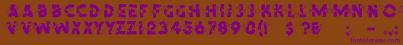 Шрифт ShrapnelRegular – фиолетовые шрифты на коричневом фоне