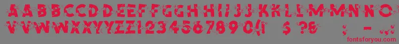 Шрифт ShrapnelRegular – красные шрифты на сером фоне