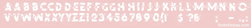 フォントShrapnelRegular – ピンクの背景に白い文字