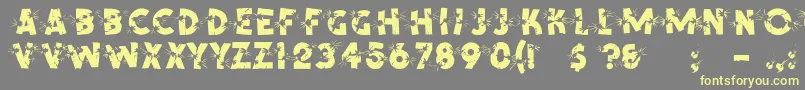 ShrapnelRegular Font – Yellow Fonts on Gray Background