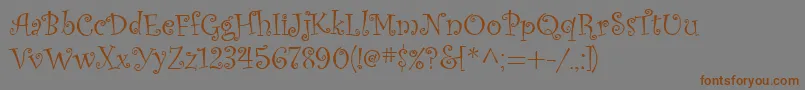 CurlzMt Font – Brown Fonts on Gray Background