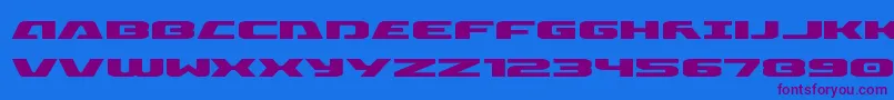 Iapetusexpand Font – Purple Fonts on Blue Background