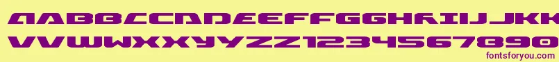 Iapetusexpand Font – Purple Fonts on Yellow Background