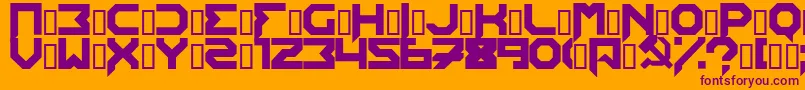 Edistys Font – Purple Fonts on Orange Background