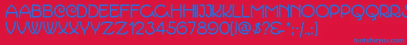 Marcmn Font – Blue Fonts on Red Background