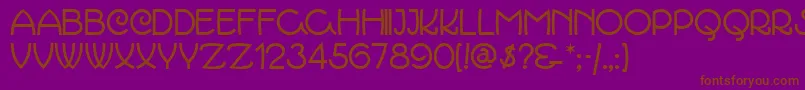 Marcmn Font – Brown Fonts on Purple Background