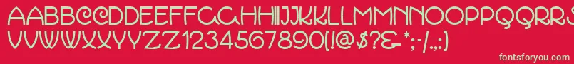 フォントMarcmn – 赤い背景に緑の文字