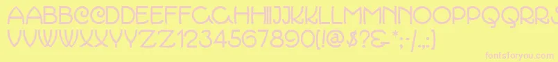 Marcmn Font – Pink Fonts on Yellow Background