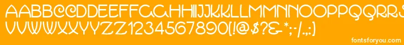 Marcmn Font – White Fonts on Orange Background