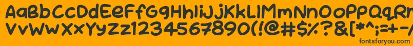 NaturalSugars Font – Black Fonts on Orange Background