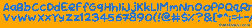 NaturalSugars Font – Blue Fonts on Orange Background