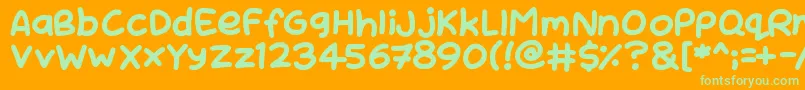 NaturalSugars Font – Green Fonts on Orange Background