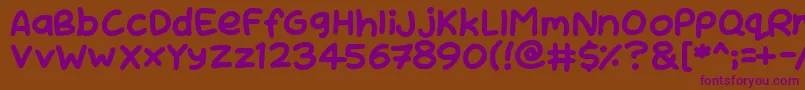 NaturalSugars Font – Purple Fonts on Brown Background