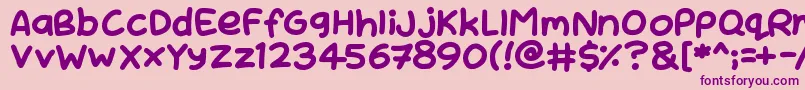 NaturalSugars Font – Purple Fonts on Pink Background