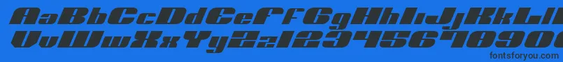 NoloContendreExpital Font – Black Fonts on Blue Background