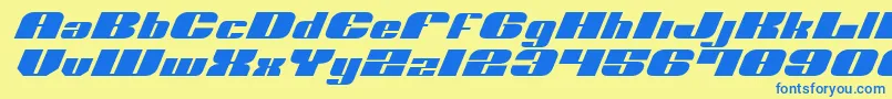 NoloContendreExpital Font – Blue Fonts on Yellow Background