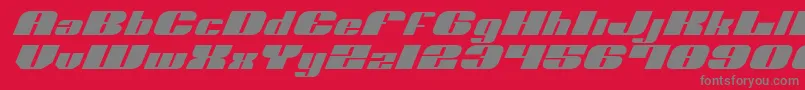フォントNoloContendreExpital – 赤い背景に灰色の文字