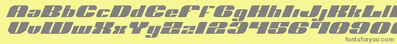 NoloContendreExpital Font – Gray Fonts on Yellow Background