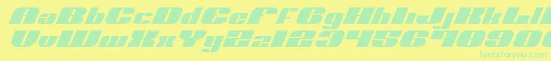 NoloContendreExpital Font – Green Fonts on Yellow Background
