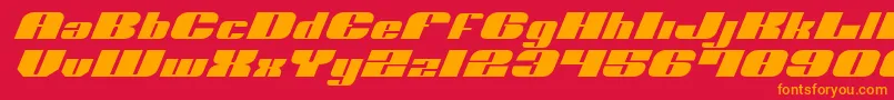 NoloContendreExpital Font – Orange Fonts on Red Background