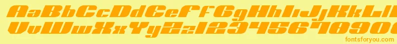 NoloContendreExpital Font – Orange Fonts on Yellow Background