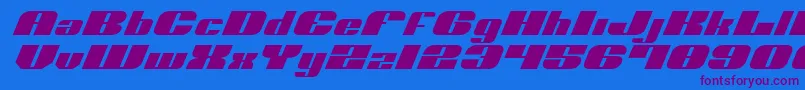 NoloContendreExpital Font – Purple Fonts on Blue Background