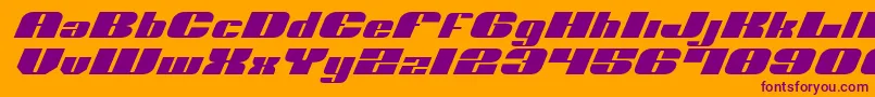 NoloContendreExpital-fontti – violetit fontit oranssilla taustalla