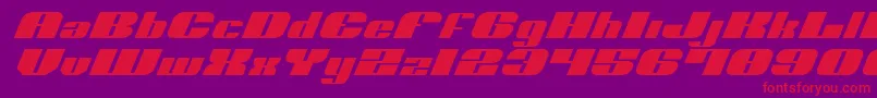 NoloContendreExpital Font – Red Fonts on Purple Background