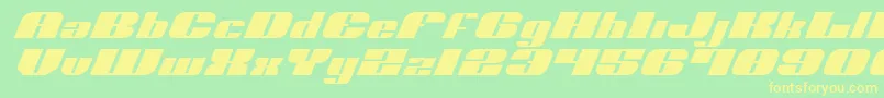 NoloContendreExpital Font – Yellow Fonts on Green Background