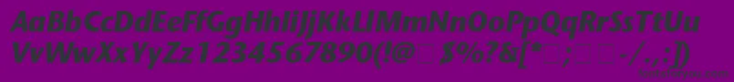 StoneSansBolditalic Font – Black Fonts on Purple Background