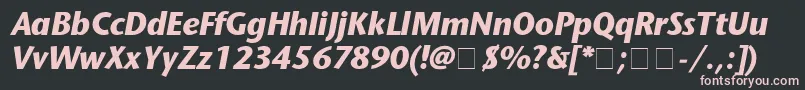 StoneSansBolditalic Font – Pink Fonts on Black Background