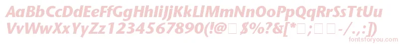 StoneSansBolditalic-fontti – vaaleanpunaiset fontit valkoisella taustalla