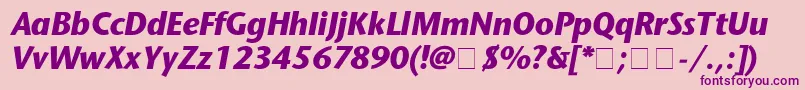 StoneSansBolditalic Font – Purple Fonts on Pink Background