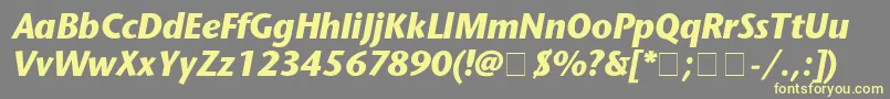 StoneSansBolditalic Font – Yellow Fonts on Gray Background