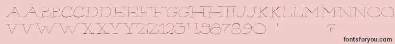 Fonte Hairliner – fontes pretas em um fundo rosa