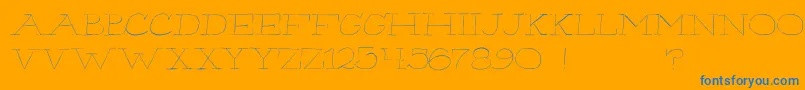 Więcej informacji o czcionce Hairliner Czcionka Hairliner – niebieskie czcionki na pomarańczowym tle