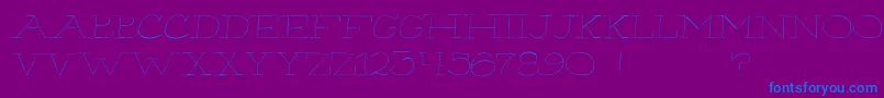 Hairliner Font – Blue Fonts on Purple Background