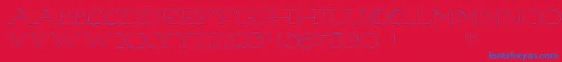 Hairliner Font – Blue Fonts on Red Background