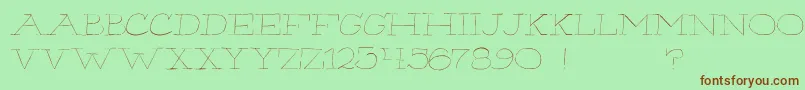 Hairliner Font – Brown Fonts on Green Background