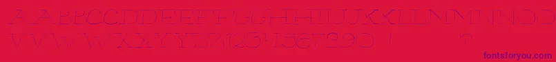 Hairliner Font – Purple Fonts on Red Background