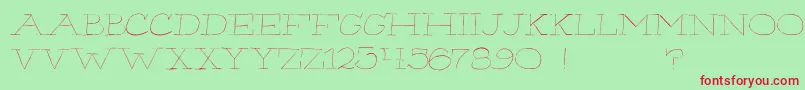 Hairliner Font – Red Fonts on Green Background