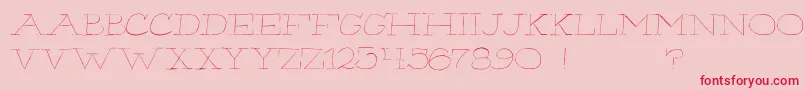 Hairliner Font – Red Fonts on Pink Background