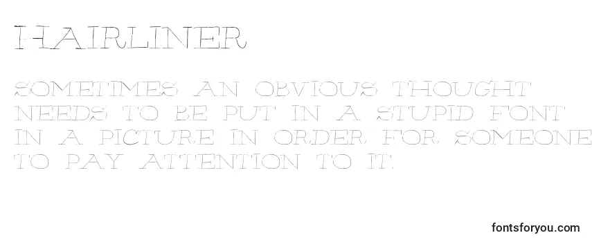 Review of the Hairliner Font