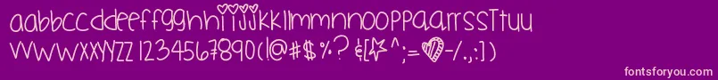 Flyknit Font – Pink Fonts on Purple Background