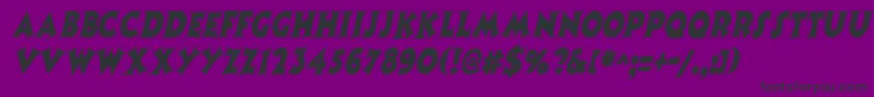 CoasternarrowItalic Font – Black Fonts on Purple Background