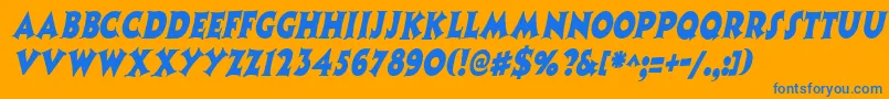 More about CoasternarrowItalic Font CoasternarrowItalic Font – Blue Fonts on Orange Background